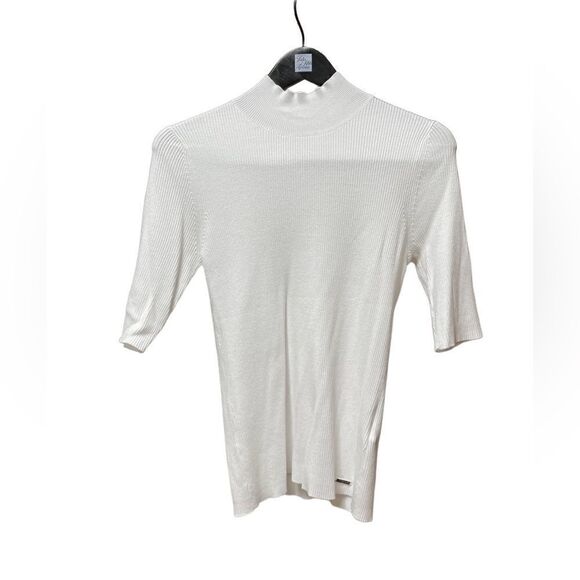 🌟NEW🌟Calvin Klein Short Sleeve Stretchy Top - Picture 1 of 3